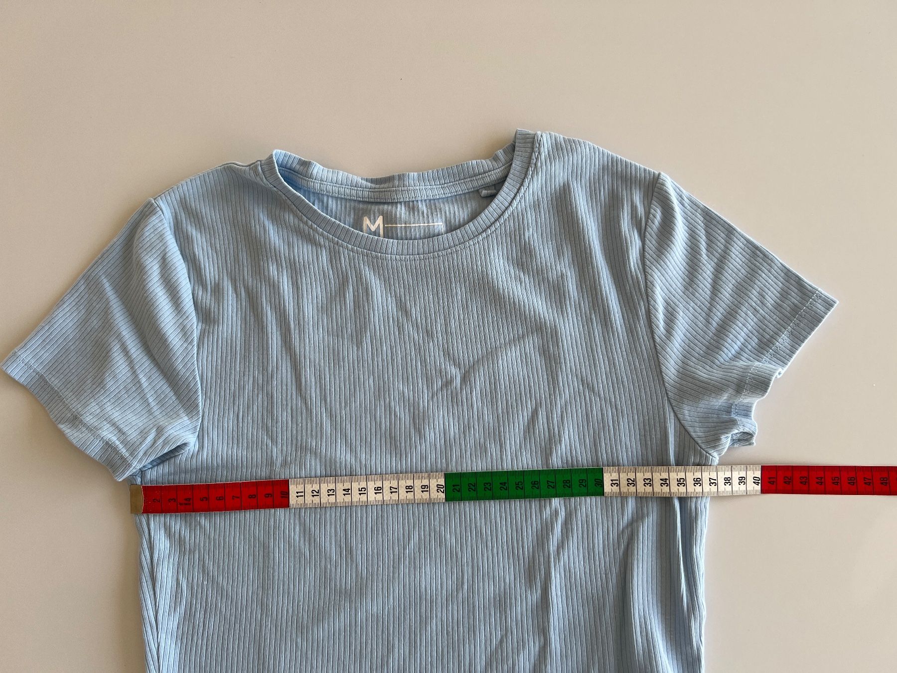 T-shirt: FB Sister - Top T-Shirt mit Rippmuster - M - hellblau – Usato da Büetigen venduto da Jabo 2