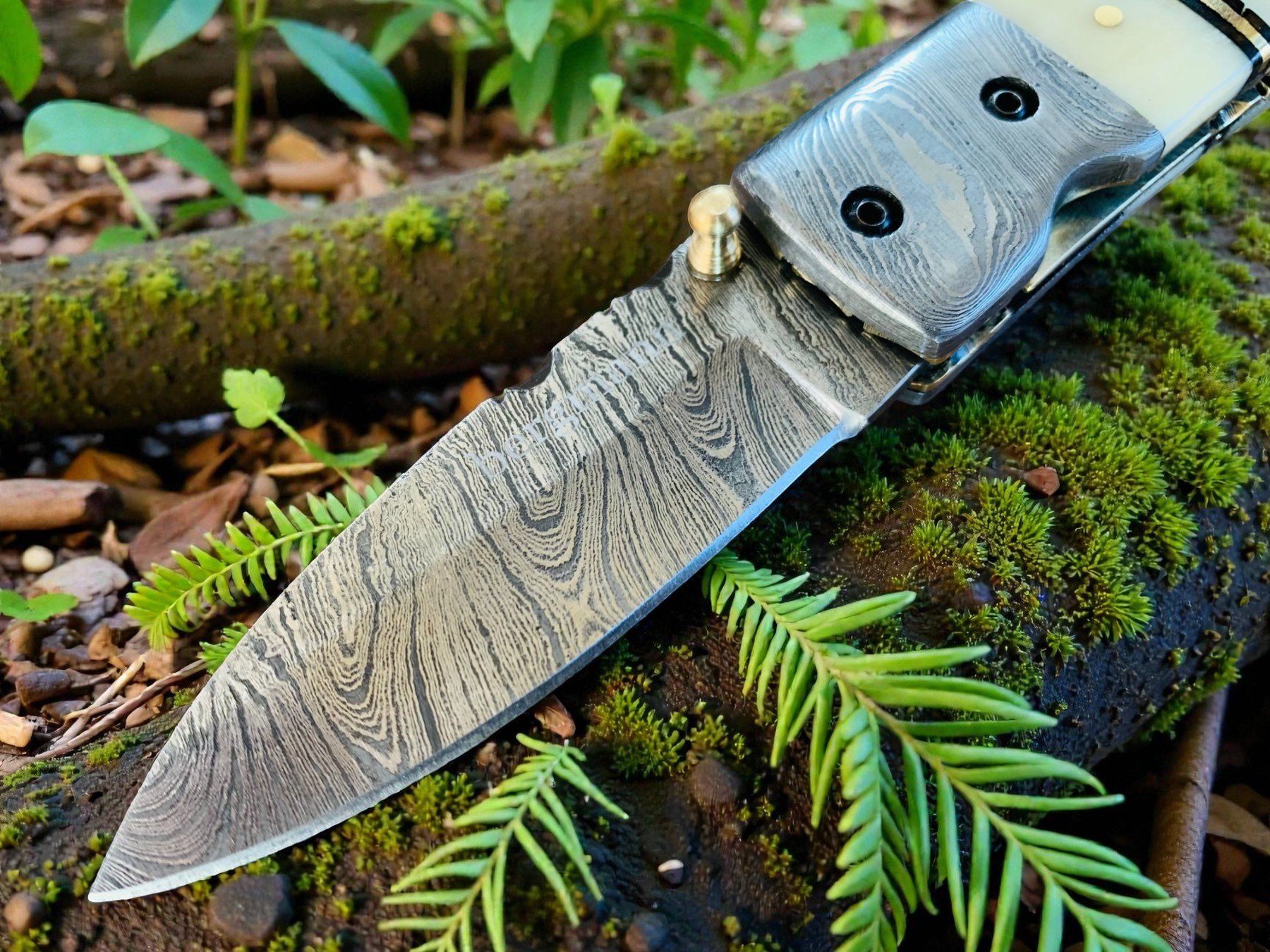 Coltelli tascabile: Damast Messer Klappmesser HANDMADE 19cm bergmann No. 02 – Nuovo e nell'imballaggio originale da Bergdietikon venduto da shopAgent 8