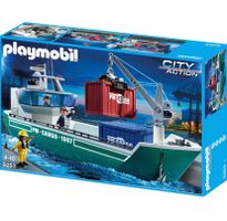 Playmobil Schiff Frachtschiff Containerschiff Boot