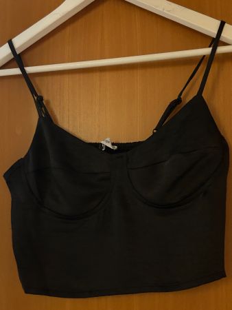 FB Sister Bustier Crop Top Schwarz Gr. S