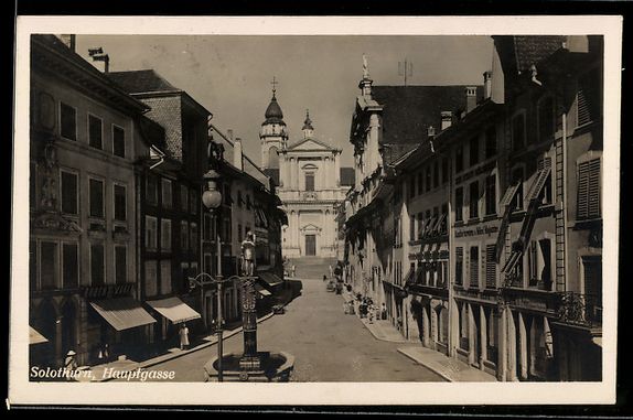 Ansichtskarten: Solothurn, Strasse Hauptgasse mit Gesch – Gebraucht aus Berlin von bartko-reher