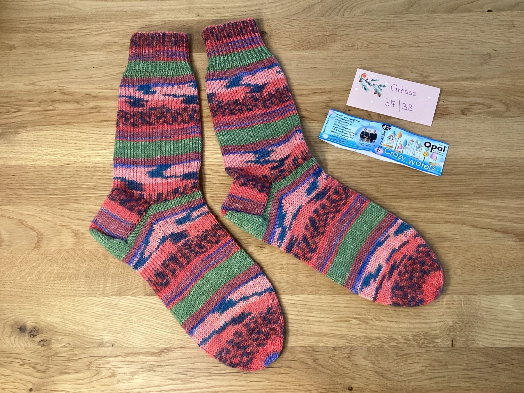 Socken: Handgestrickte OPAL Crazy Waters Socken – Neu und originalverpackt aus Flawil von kruemeli02 3