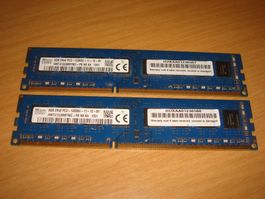 2 stück 8gb ddr3 PC3 12800 (11600) RAM für Computer.