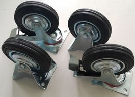 4er Set Rollen Rad Ø 125/B 25mm à 80kg