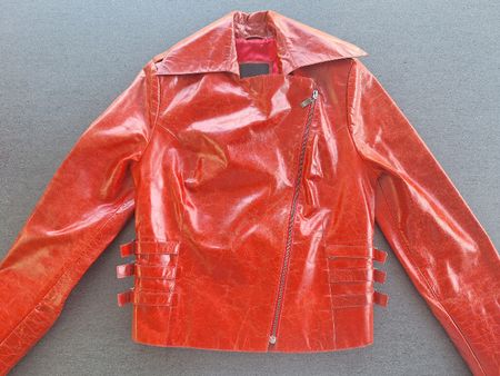 Lederjacke Franco Rossetti rot Grösse 40 guter Zustand