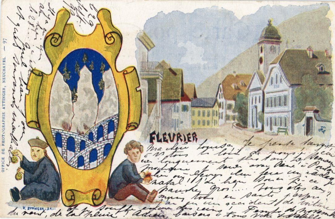 Cartoline postali: Fleurier   NE           en 1899 – Usato da Brig venduto da Valcards54