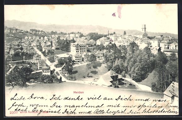 Cartes postales: Heiden, Teilansicht mit Strassenpartie – D'occasion à Berlin par bartko-reher