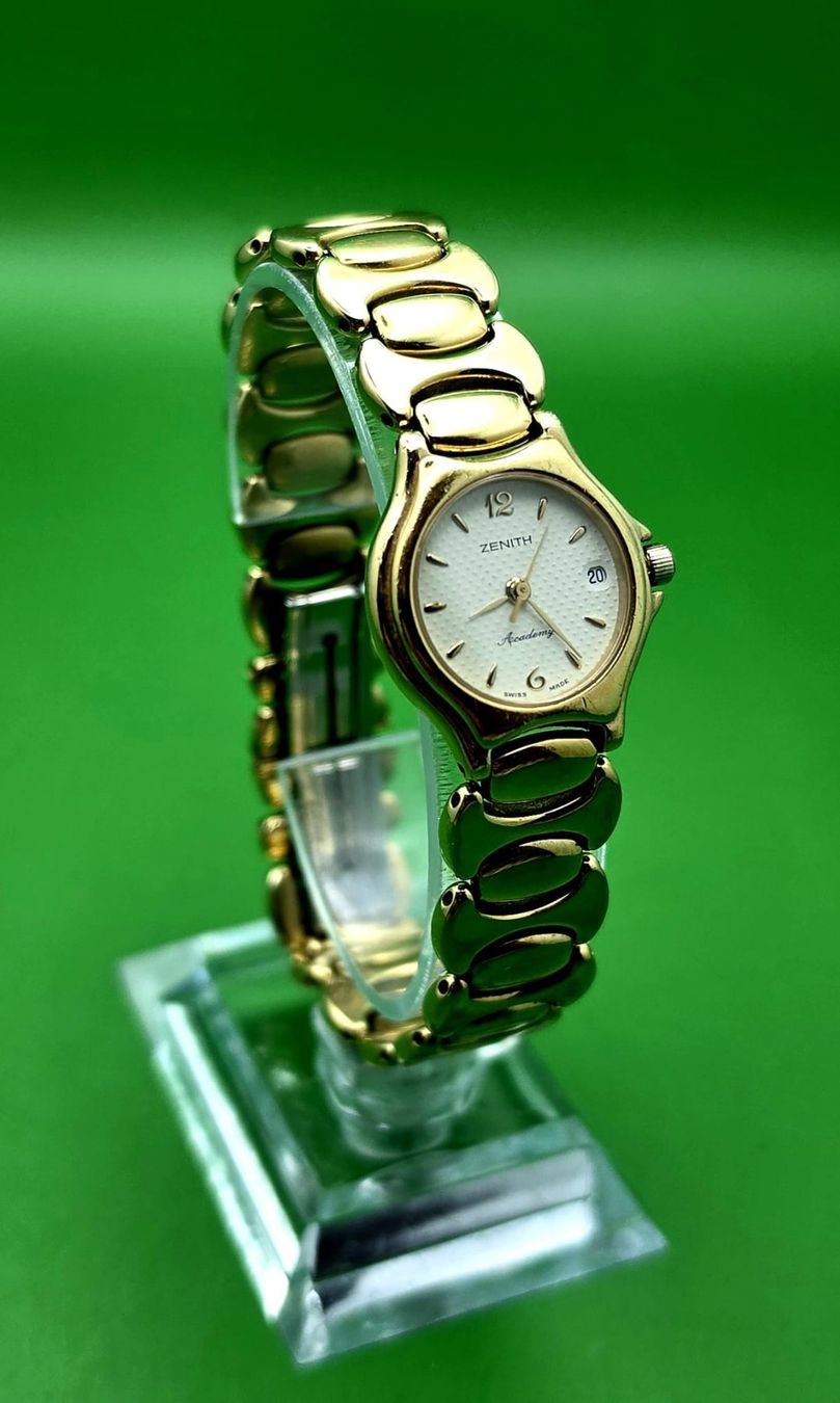 Zenith Orologi: ZENITH DATE ACADEMY HELLES ZIFFERBLATT VERGOLDET GEHÄUSE – Usato da Neftenbach venduto da Taschen-Uhren 9