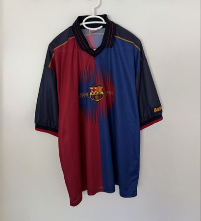 Fc Barcelona Fan Trikot 100 Jahre #10 Overmars