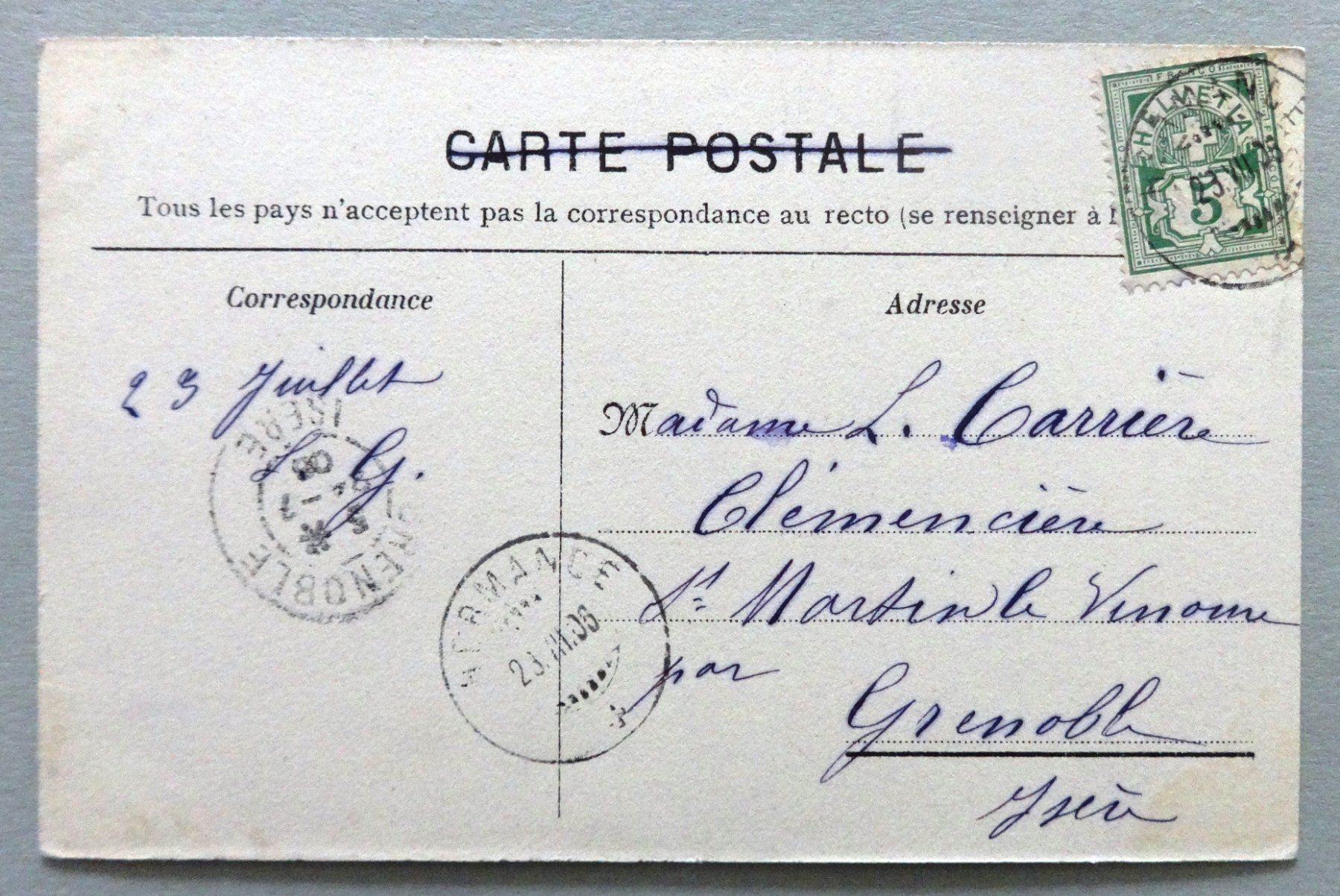 Ansichtskarten: Lac Léman - Approche de l' Orage – Gebraucht aus Fétigny von Billy2miny 1