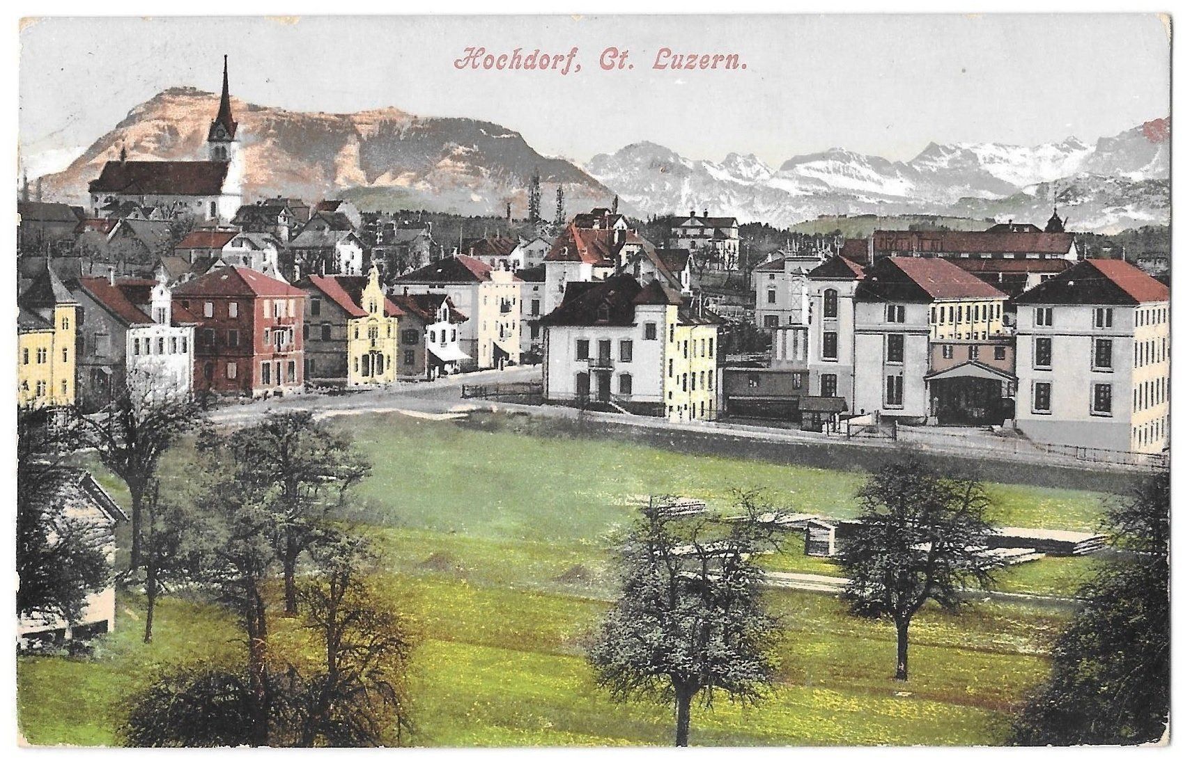Cartoline postali: Hochdorf Teilansicht – Usato da Olten venduto da clotaldi