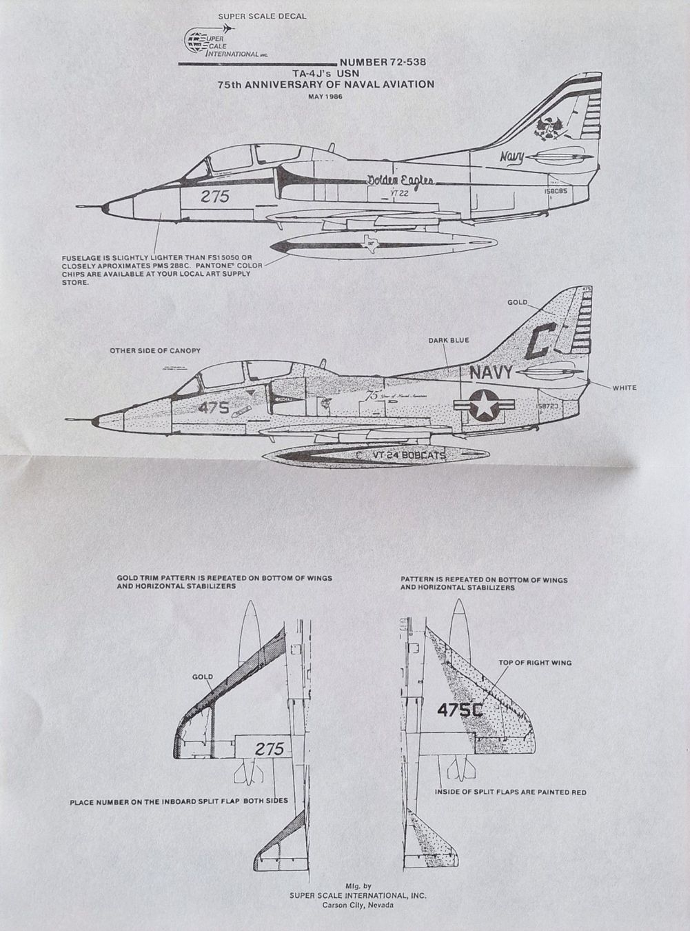 Sticker: Original Microscale Decal Set Aviatik TA-4 75TH Jubi 1/72 – Usato da Duggingen venduto da hammbe 1