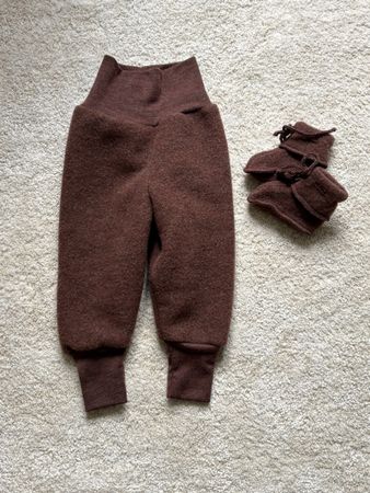 Engel Baby Hose mit Waistband Gr. 62/68 Braun mit Schuhe