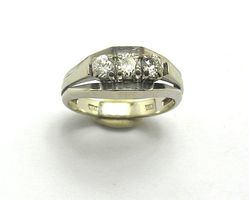 Brillantring in 18 Karar Weissgold