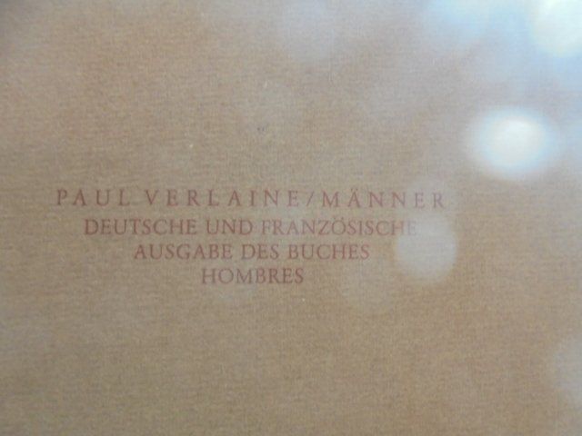 Libri: PAUL VERLAINE / MÄNNER Gedichte – Usato da Hinwil venduto da Glasperlen 1