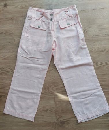 Zabaione 3/4 Sommerhose Gr. 34 rosa, Leinen/ Baumwolle