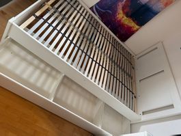IKEA Bett 140 cm inkl. 2 Bettkasten und Lattenrost