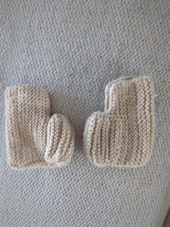 Handgestrickte Babyschuhe, Neugeborene