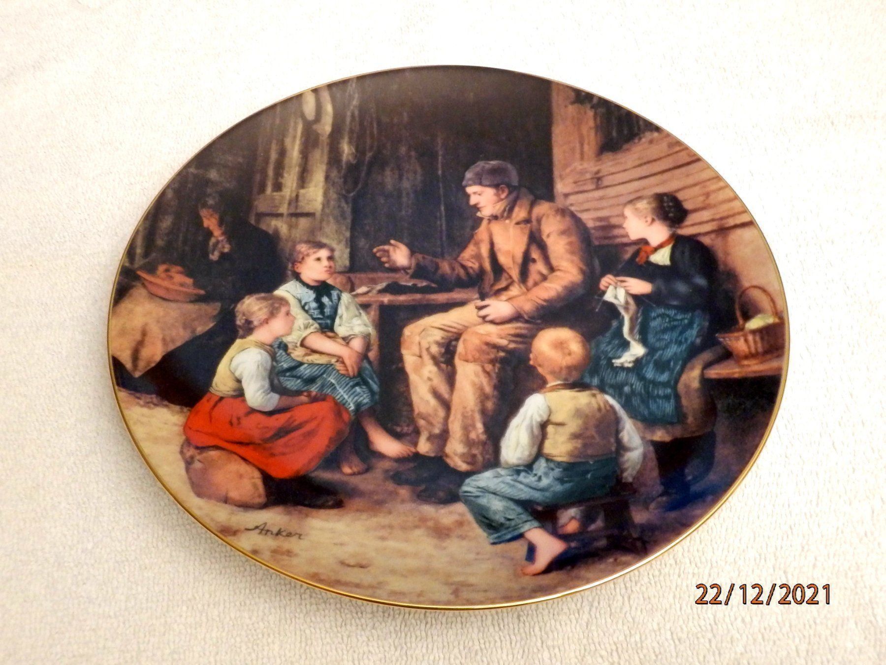Piatti: Albert Anker, Wandteller, Auflage limit. – Nuovo (secondo la descrizione) da Ueberstorf venduto da dinbau 5