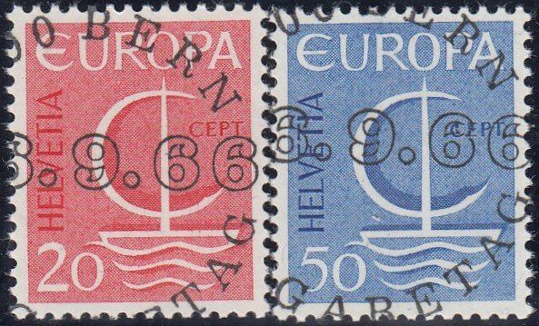 Tutti i francobolli: 443+444 mit FD-Vollstempel 29.9.66 – Usato da Spreitenbach venduto da Lienbi01