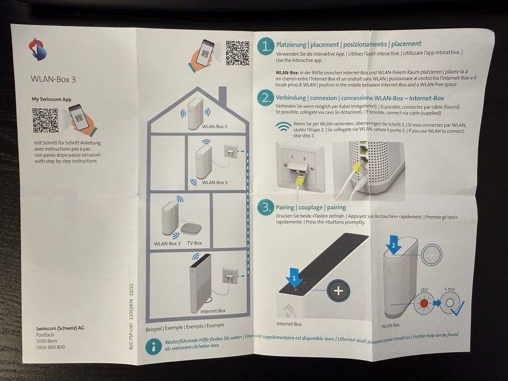 Swisscom WiFi: Swisscom WLAN-Box 3 mit Netzgerät – Usato da Brugg AG venduto da Milkyway 5