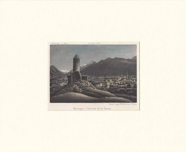 Incisioni: MARTIGNY, AQUATINTA UM 1850 – Antico da Grüningen venduto da Kartensammler 1