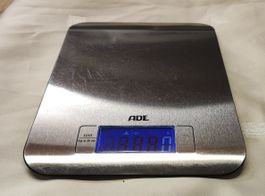 Küchenwaage, Edelstahl, inkl. neuer Batterie, -5000g