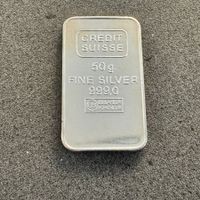 50 gramm Silber Barren Credit Suisse 1