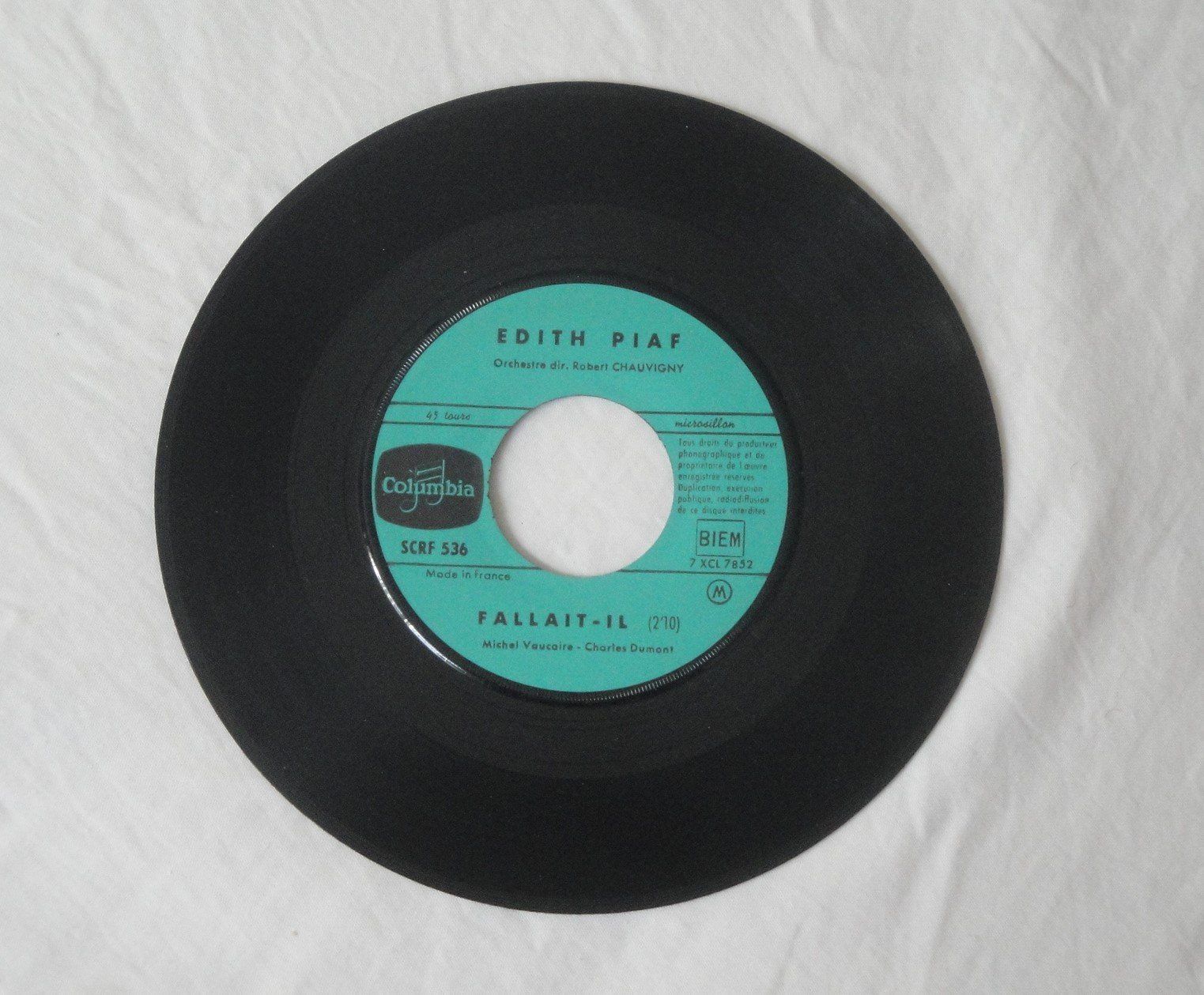 Schallplatten: EDITH PIAF SINGLE Toi tu l'entends pas - Fallait-il – Gebraucht aus Bern von Mekongbeach 1