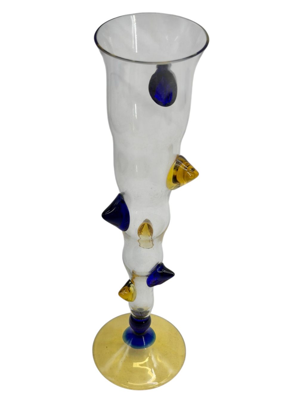 Murano Vasi & Recipienti: Vase flute verre multicolore de Murano, H 26 cm – Usato da Morges venduto da 1tiquaire 5
