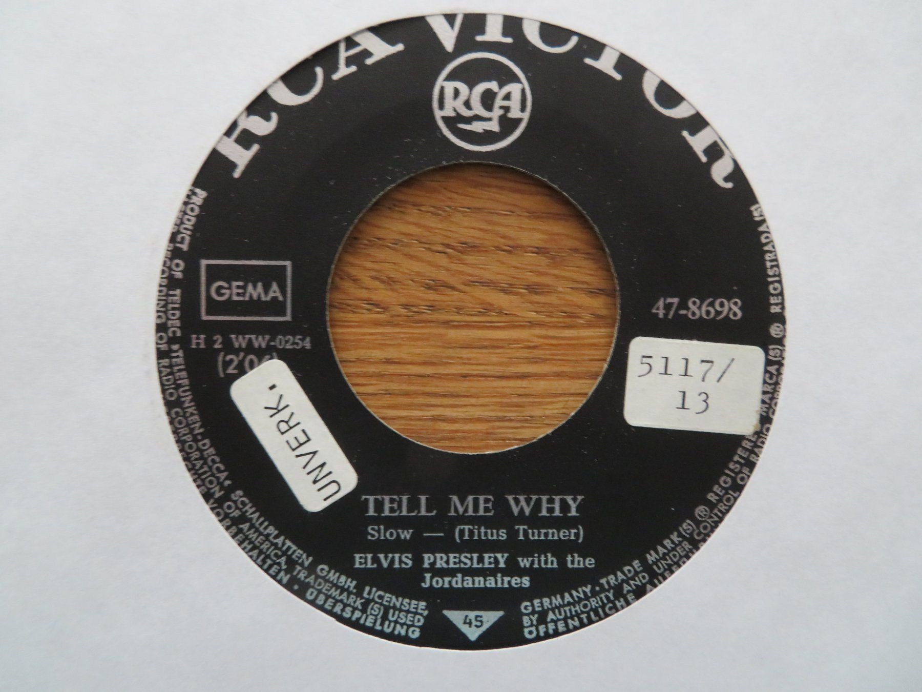 Dischi in vinile: Elvis Presley - Singles Tell Me Why + Puppet on a String – Usato da Zürich venduto da max_cp5f