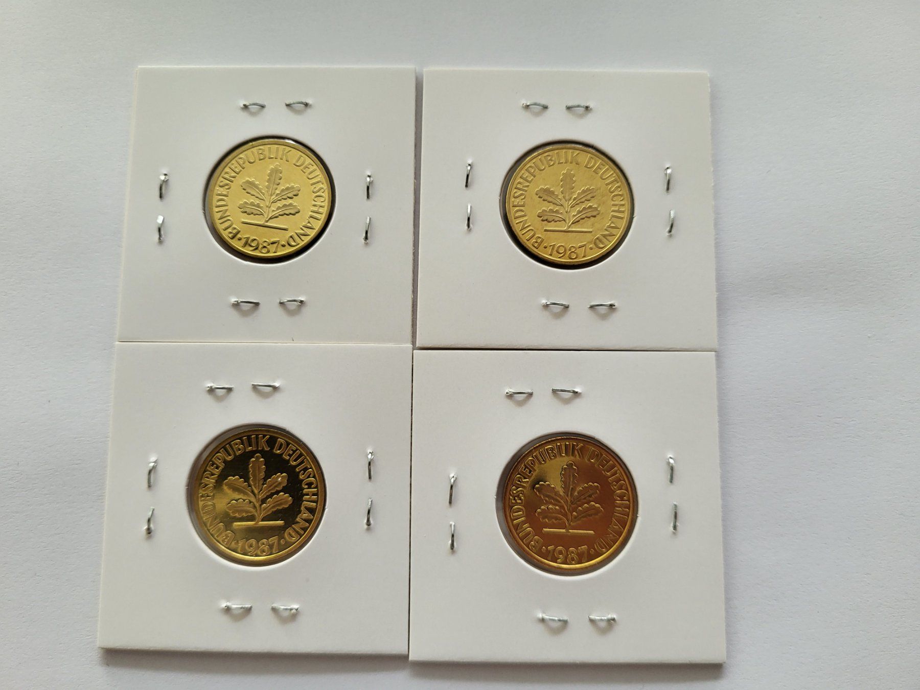 Tutti le monete: 10 Pfennig D-F-G-J 1987 PP – Nuovo (secondo la descrizione) da Pravidondaz venduto da LVtik 2