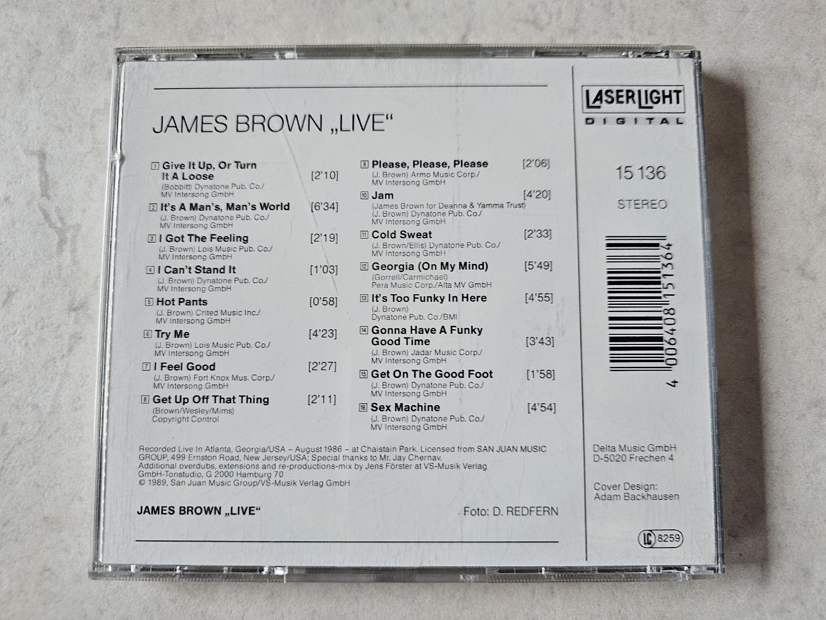 CD: James Brown  -  LIVE – Usato da Schneisingen venduto da backstore24 1