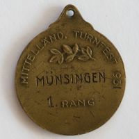 Medaille Mittelländ. Turnfest 1931 Münsingen BE 1. Rang