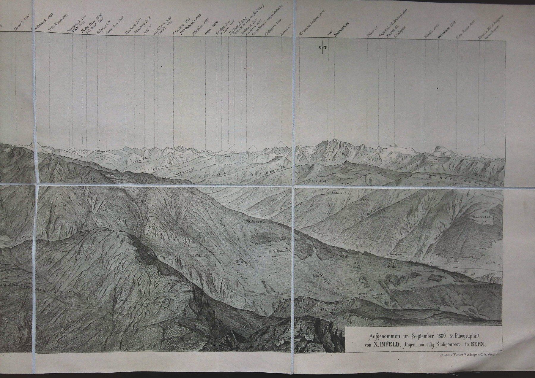 Incisioni: Eggishorn  Panorama 1880 – Usato da Rafz venduto da Helvet32