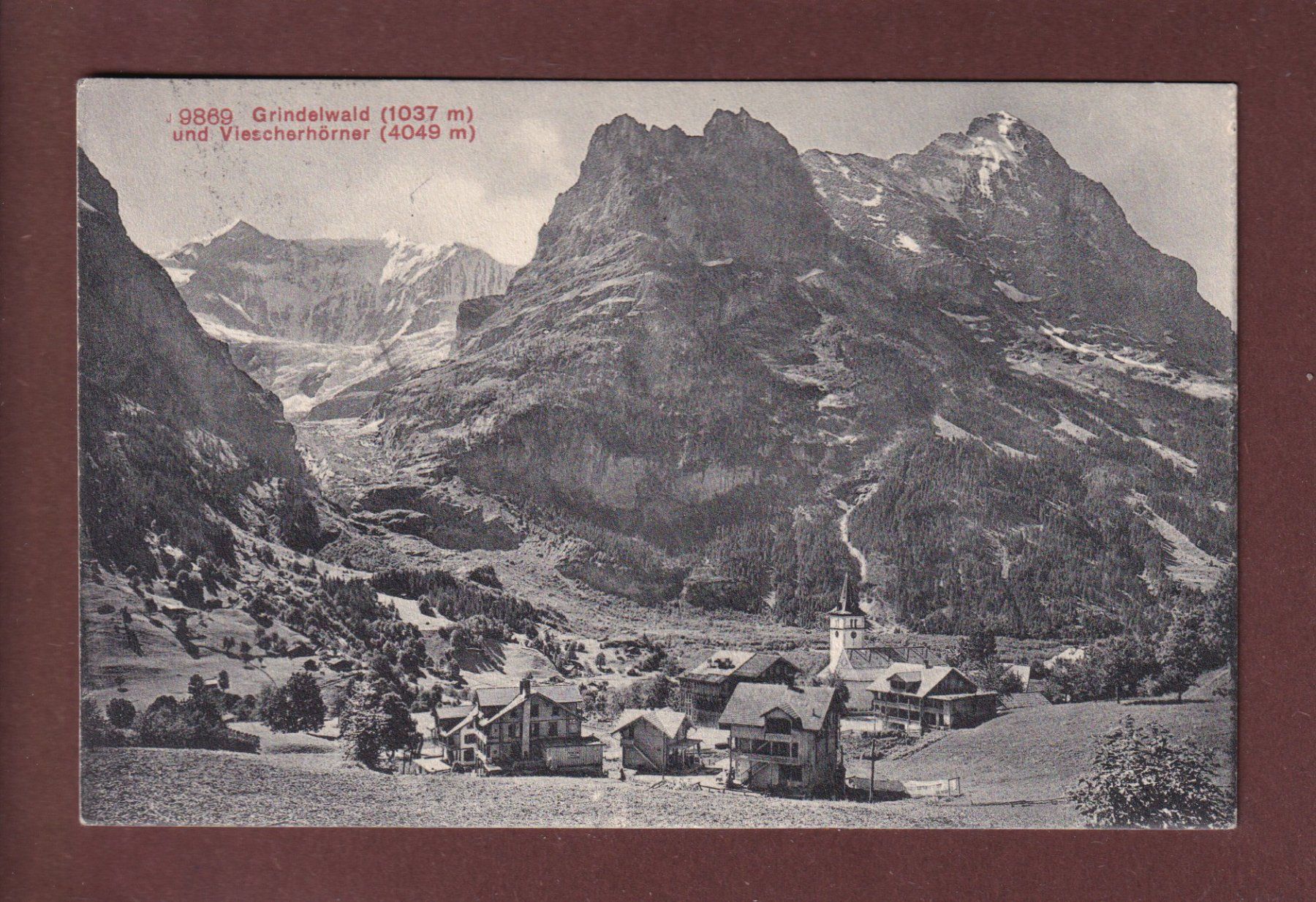 Cartoline postali: GRINDELWALD - Viescherhörner - 1910 – Usato da Pully venduto da nicecards