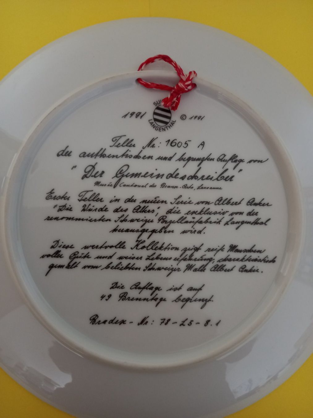 Assiettes: Albert Anker Teller – D'occasion à Roggwil BE par Ruefi222 2