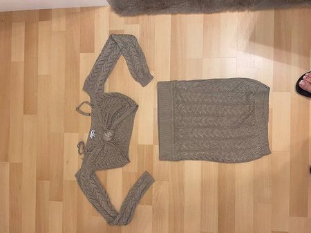 Strick Set Zweiteiler Gr. S - Herbst Look braun