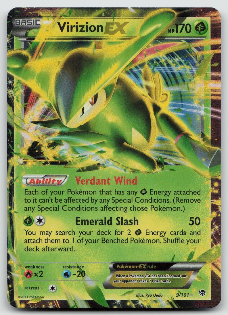 Pokémon Sammelbilder & Trading cards: Pokemon Virizion EX  9/101 EN 2013 – Gebraucht aus Lugano von VlaseCard