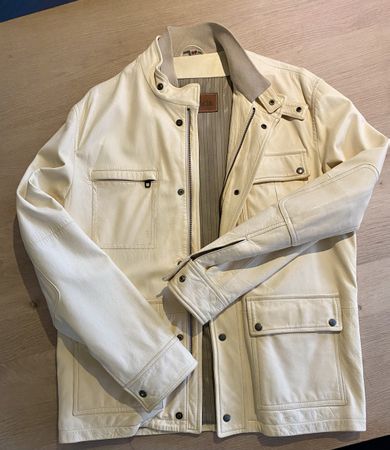 Lederjacke aus feinstem Leder, Gr. 52, passend zu Oldtimer