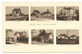 Gruss aus Steinebrunn bei Arbon TG Bahnhof Schulhaus um 1915