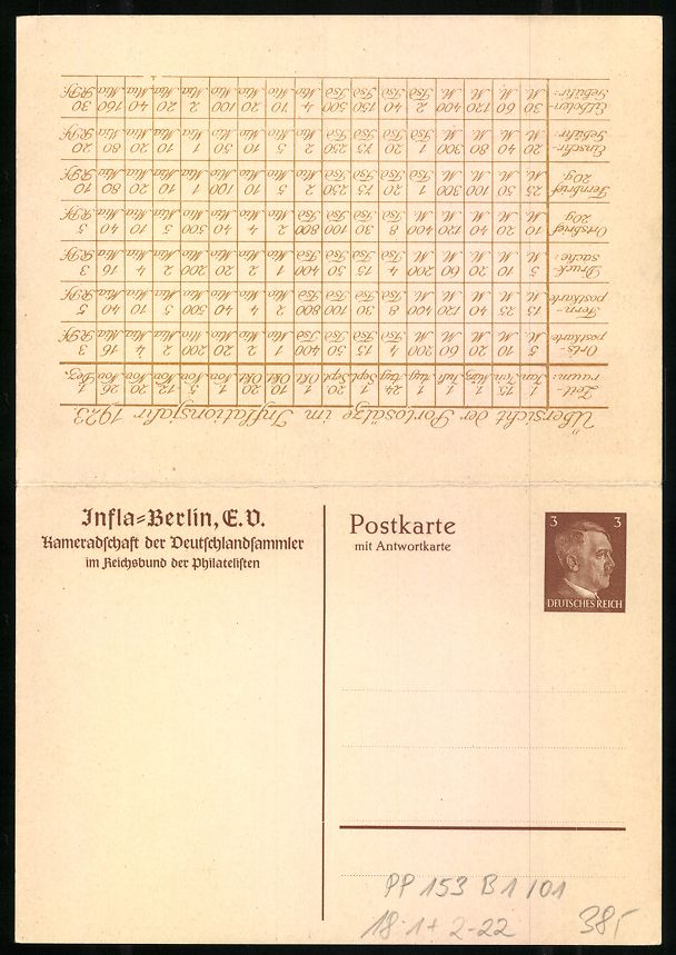 Cancelleria postale: Klapp-AK Ganzsache PP 153 B1 /01: Berlin – Usato da Berlin venduto da bartko-reher 1
