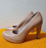 Neu: "TAMARIS" / Pumps Farbe Nude mit kleinem Plateau / 38