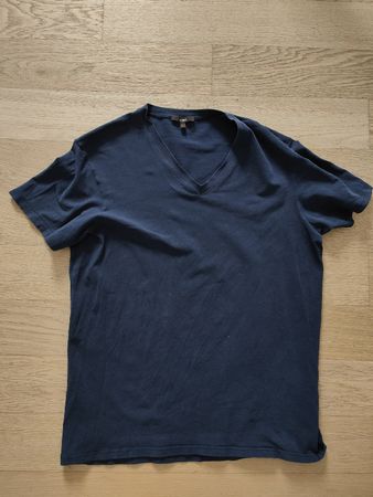 UOMO Herren T-Shirt Grösse L, V-Neck, Dunkelblau