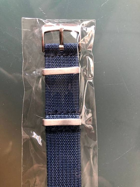 Neues Uhrenarmband Textil, blau 2