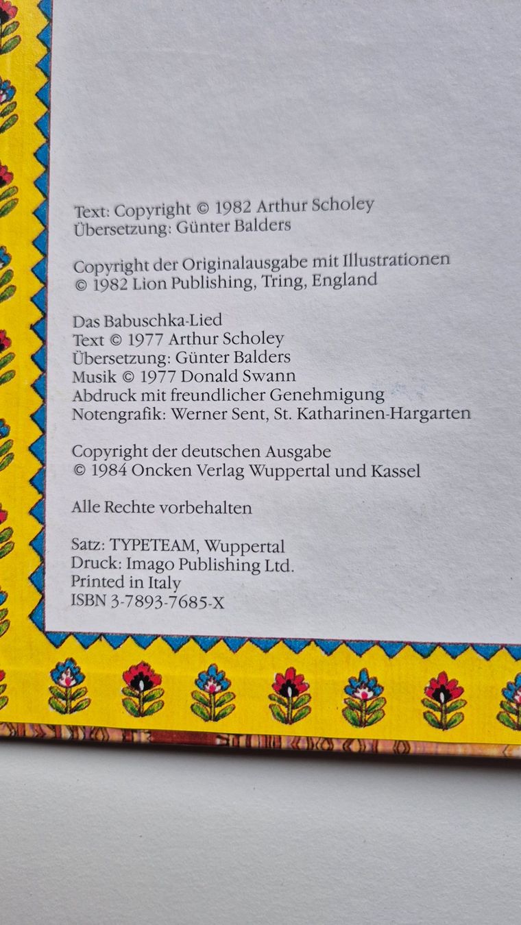 Libri: BABUSCHKA  🪆 – Usato da Niederweningen venduto da Obson 1