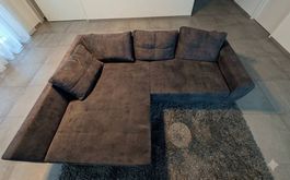 Bequemes Ecksofa in Anthrazit (ca. 250 x 170 cm)