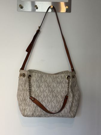 Tasche Michael Kors gemustert beige/braun guter Zustand