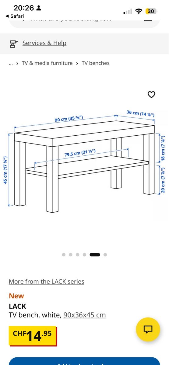 Tavoli: IKEA LACK TV bank good condition – Usato da Zürich venduto da mar_d7zz 2