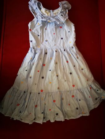 Sommerkleid mit Blumen / Robe été à fleur 140